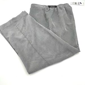 NWT Alfred Dunner Classic Fit Gray Straight Leg Corduroy Pants Size 18